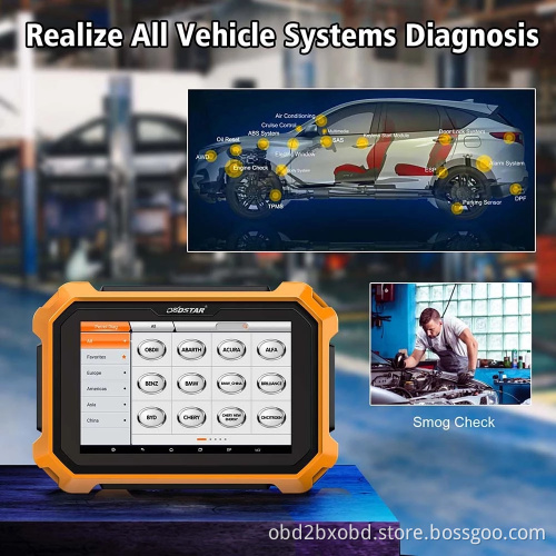 OBDSTAR X300 DP Plus Full Version with OBDSTAR Key Sim 5 In 1 Key Simulator Get Free Renault Convertor and FCA 12+8 Adapter